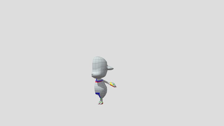 Retro personajes 3D Model