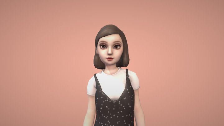 Stylized Female Character 3D Model