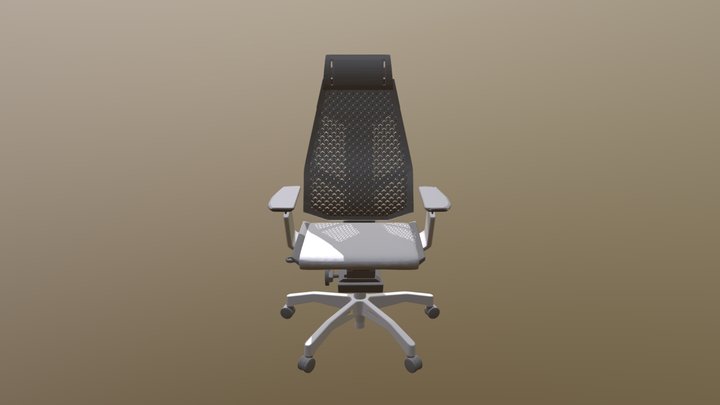 Kancelářská židle Genidia leštěná základna 3D Model
