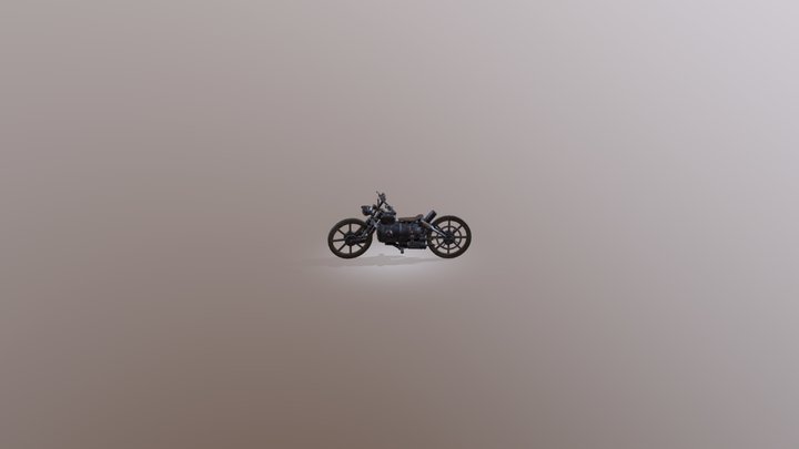 Wild West Motorcycle 3D Model