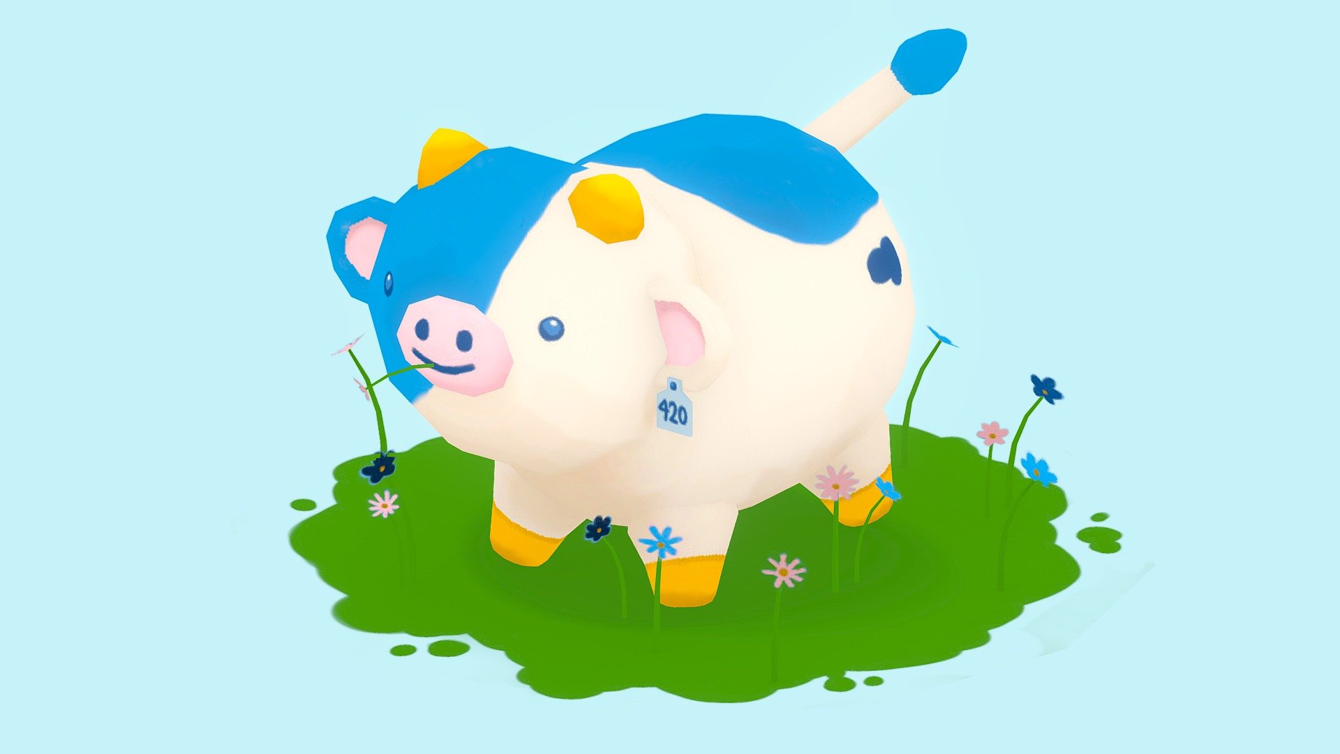 CubeU Cow - 3D model by Cassidy Elem (@cassidyelem) [a6d8218] - Sketchfab