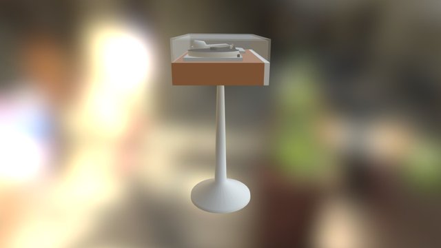 Record Player [Low Poly] (no textures) 3D Model