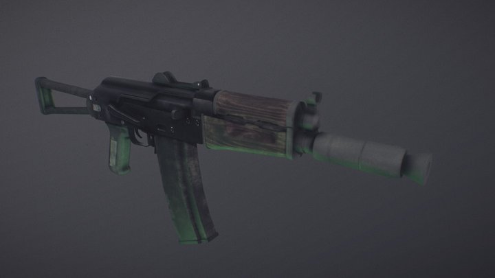 AKS-74U Assault Rifle 3D Model