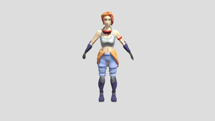 Ship Mechanic Character 3D Model