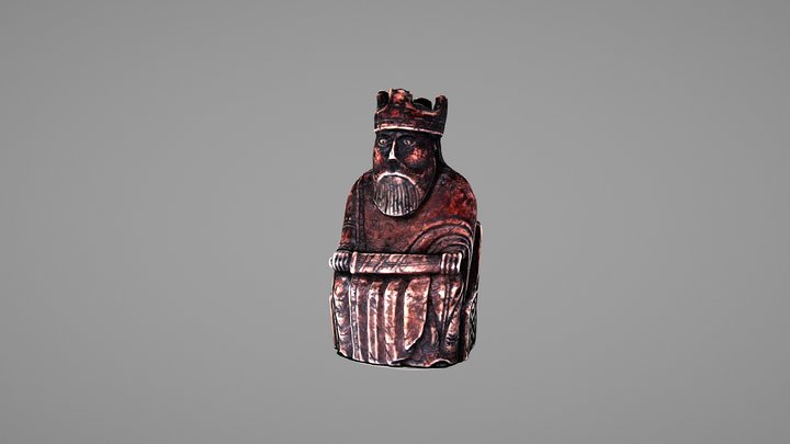 Lewis chess - King 3D Model