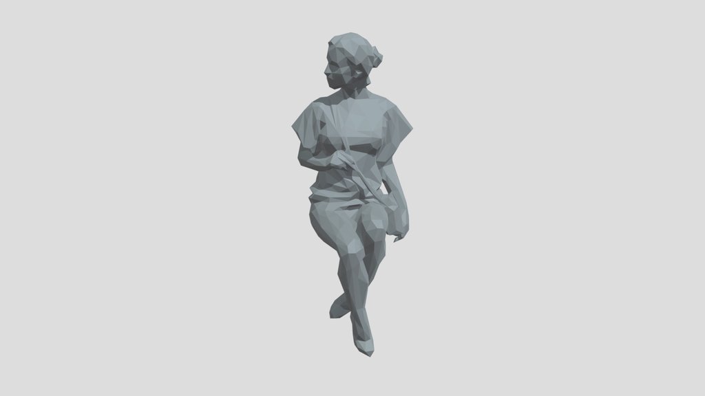 Lowpoly Female Sitting