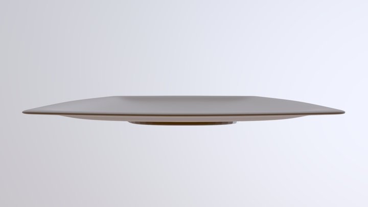 Squared Plate 3D Model