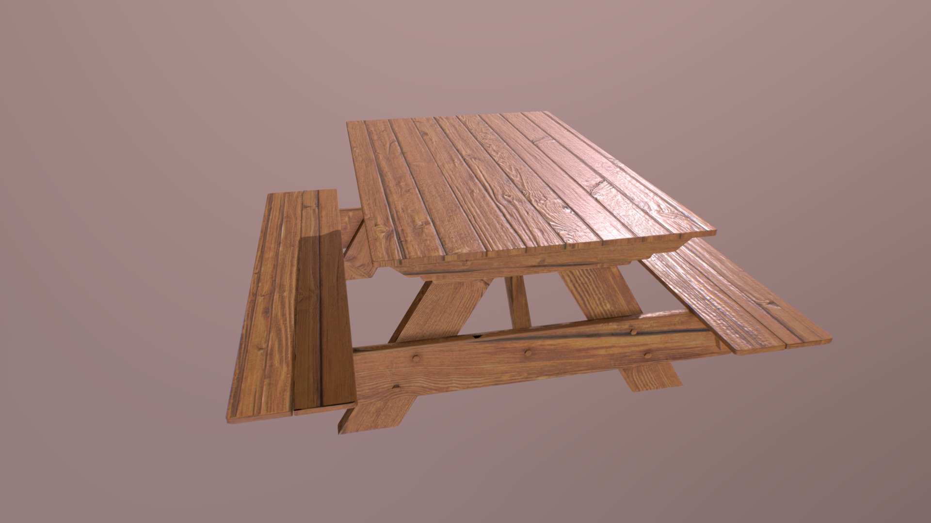 3D model Table - This is a 3D model of the Table. The 3D model is about a wooden structure with a wooden frame.