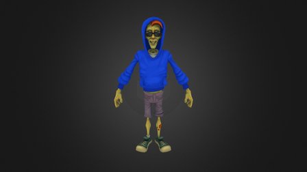 Hoodie Zombie 3D Model