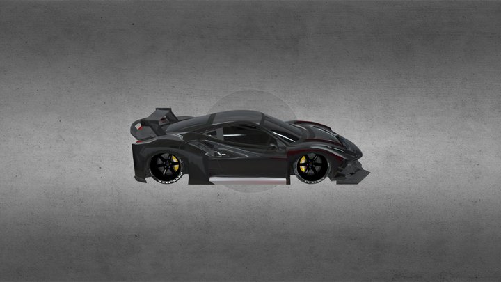 Ferrari-488-pista-widebody 3D Model