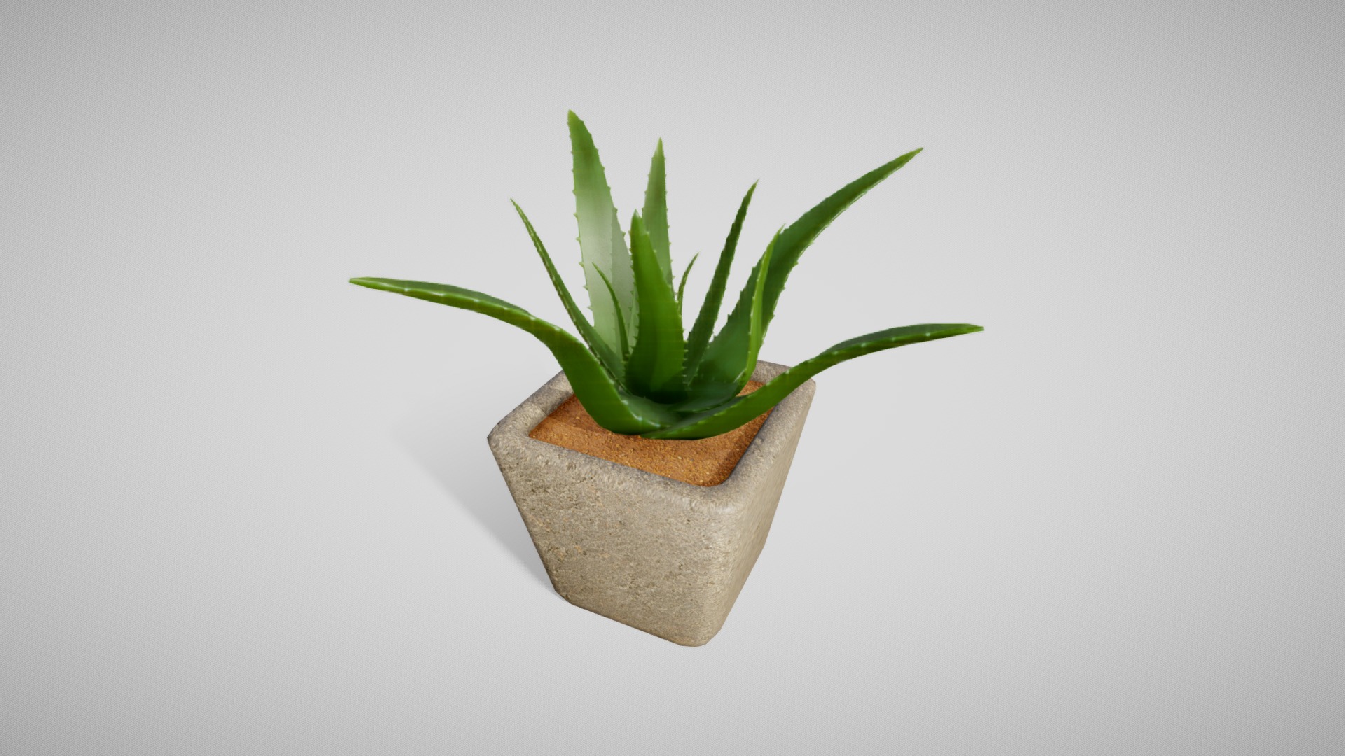 3D model Aloe Vera - This is a 3D model of the Aloe Vera. The 3D model is about a plant in a pot.