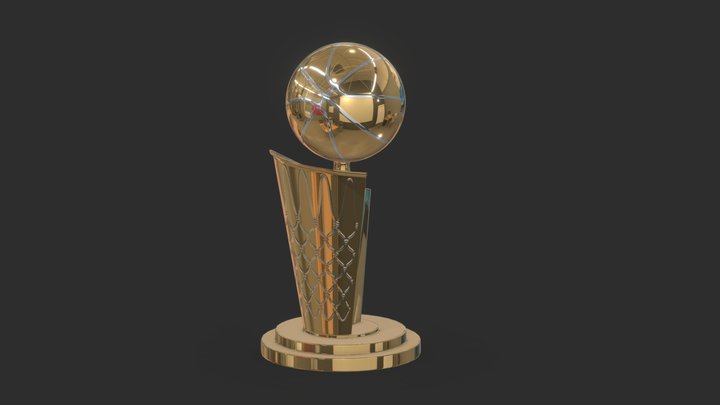 2022 NBA Trophy Low Poly PBR 3D Model