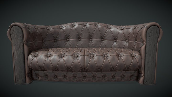Chesterfield - диван 3D Model