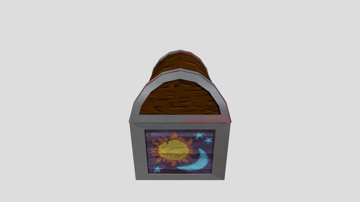 Textured Treasure Chest 3D Model