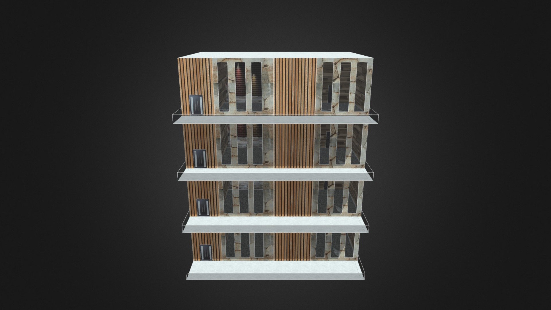 STACKED CONDOS - Download Free 3D model by shirlanne [a6e400b] - Sketchfab