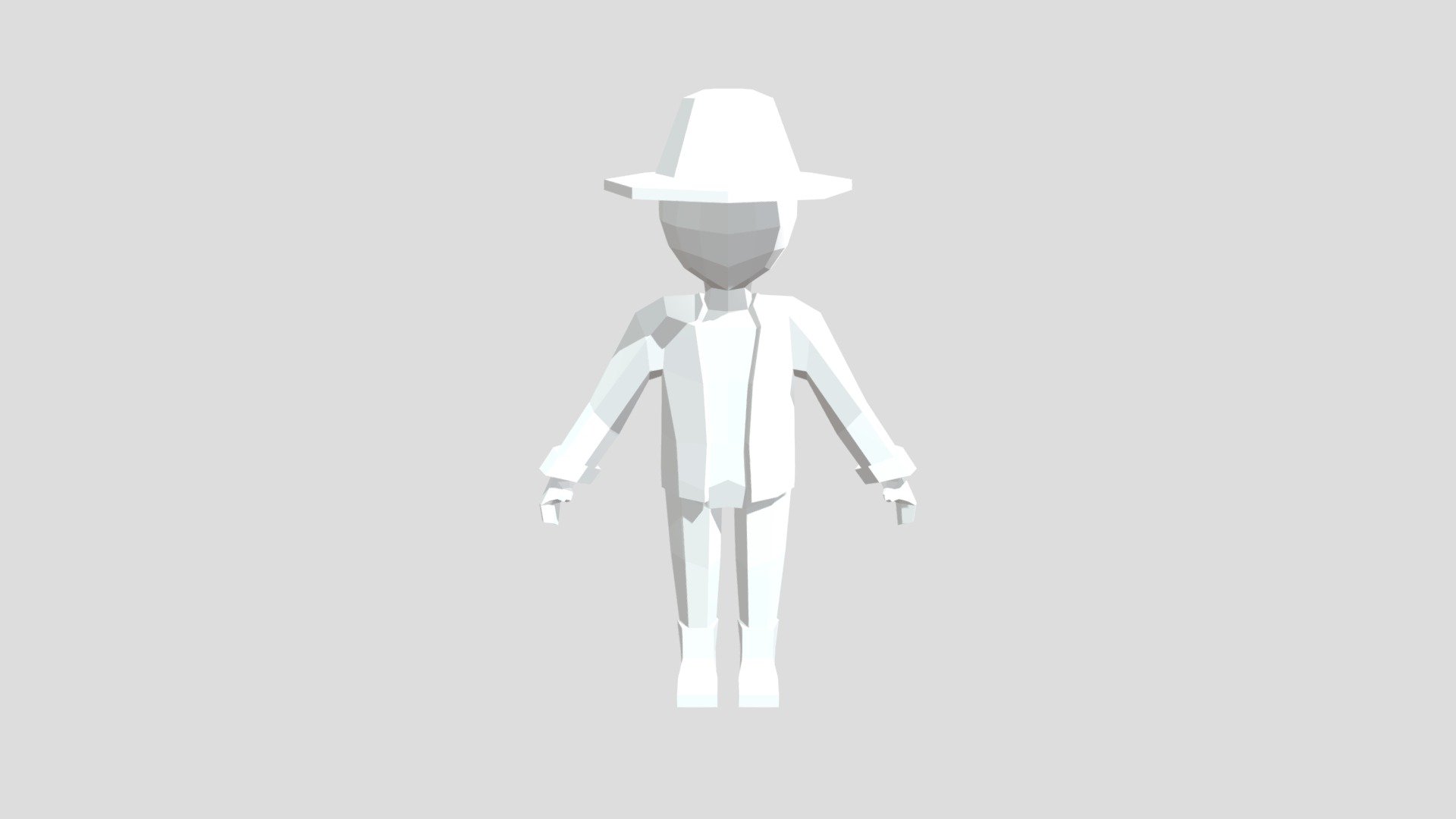 Low Poly Cow Boy