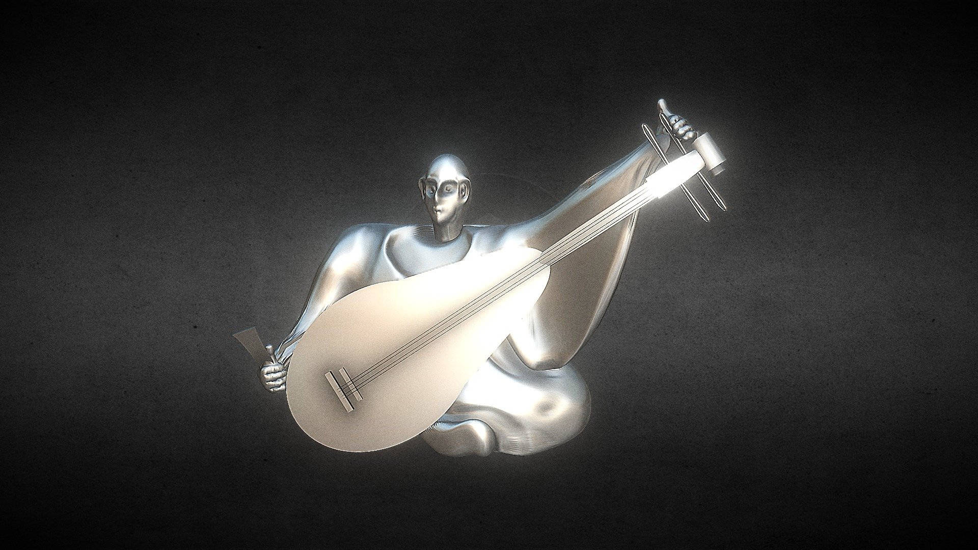 琵琶法師 - 3D model by 琉球ドリームジャパン (@ryukyudream) [a6e4af2]