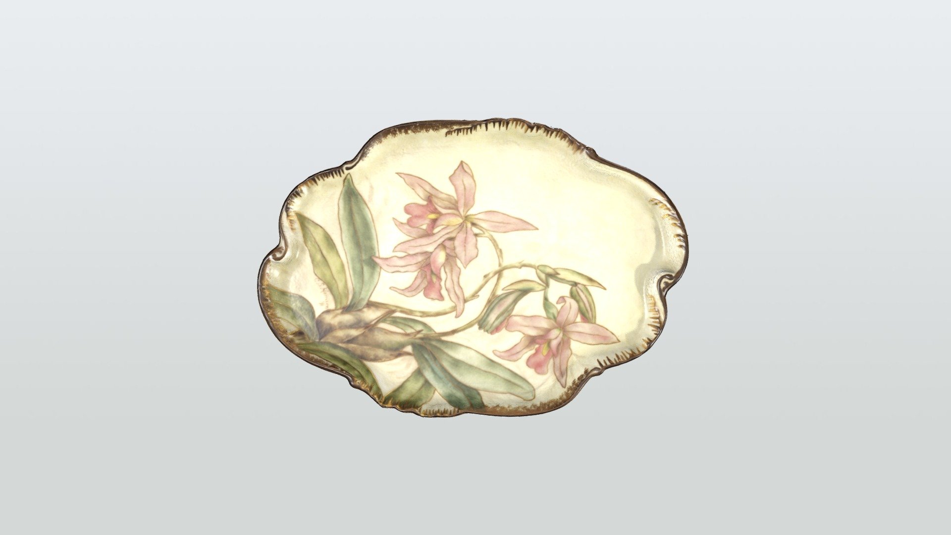 Caroline Scott Harrison Hand-Painted Tray