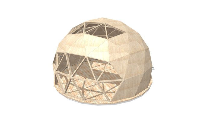 Domo madera enchapado fenolico 3D Model