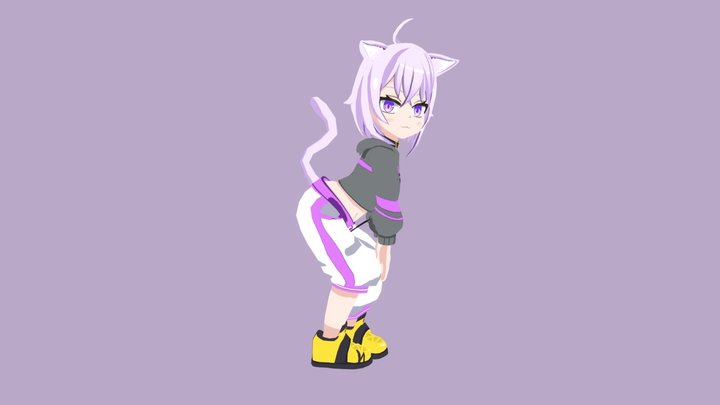 Nekomata Okayu -VTUBER- 3D Model