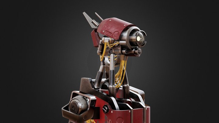 scrap robot 4k textures 3D Model