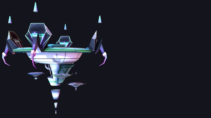 Sci-Fi Platforms 3D Model