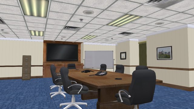 Conference Room Scene 3D Model