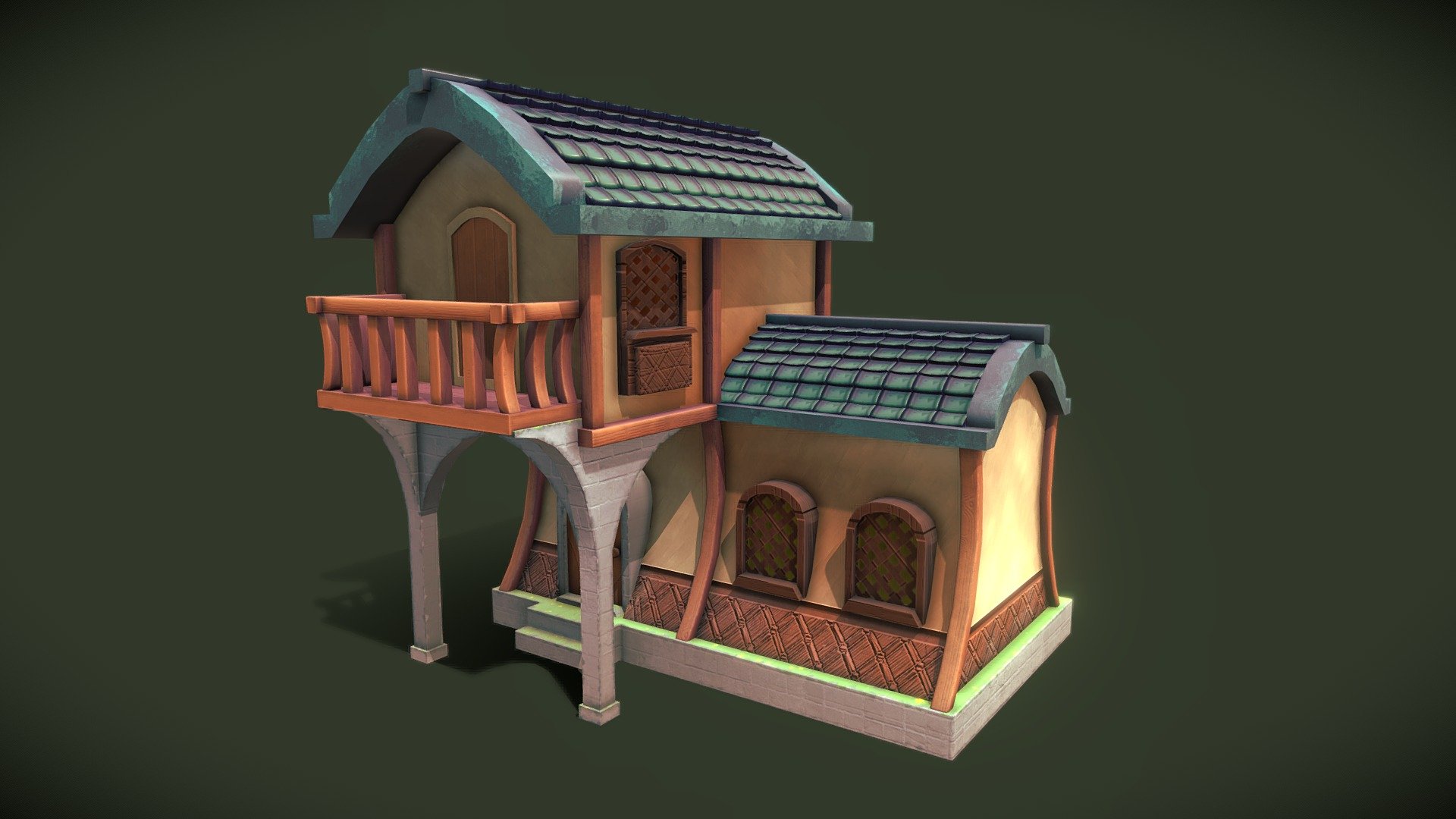 Stylized Village Pack House Example - 3D model by alperademkotan ...