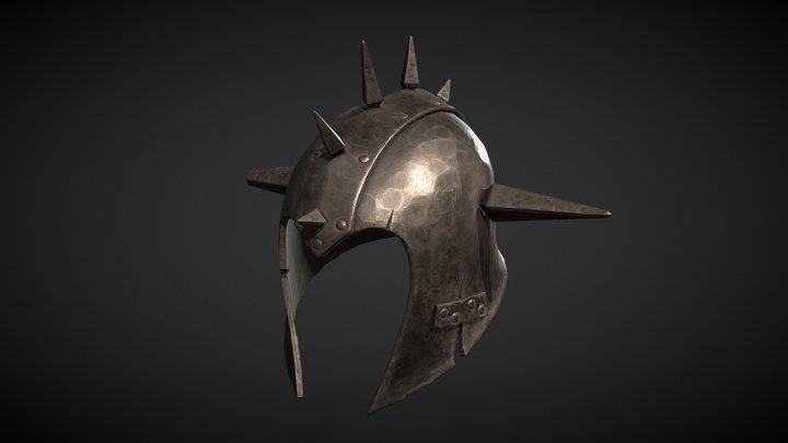 Orc Helmet 03 3D Model