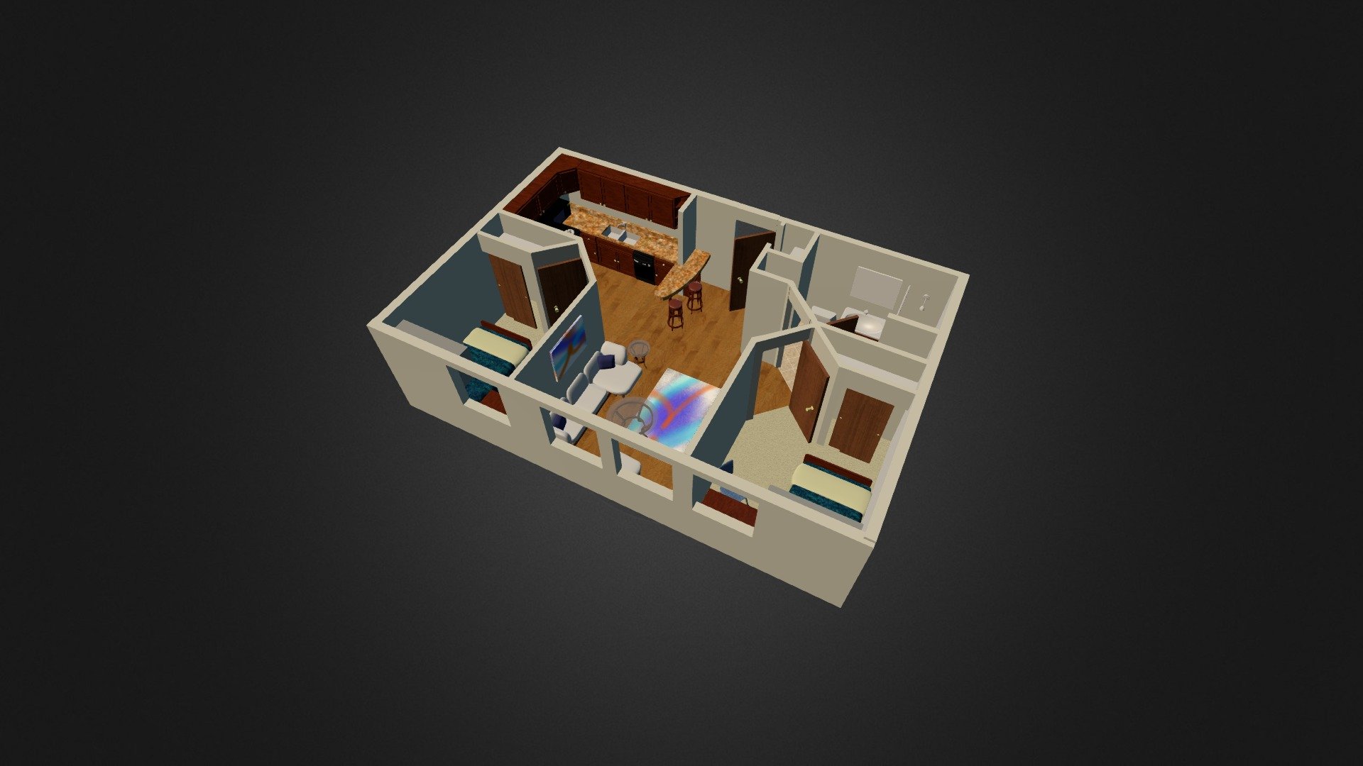 2BdRoom - 3D model by JSMLIVING [a6eddd9] - Sketchfab