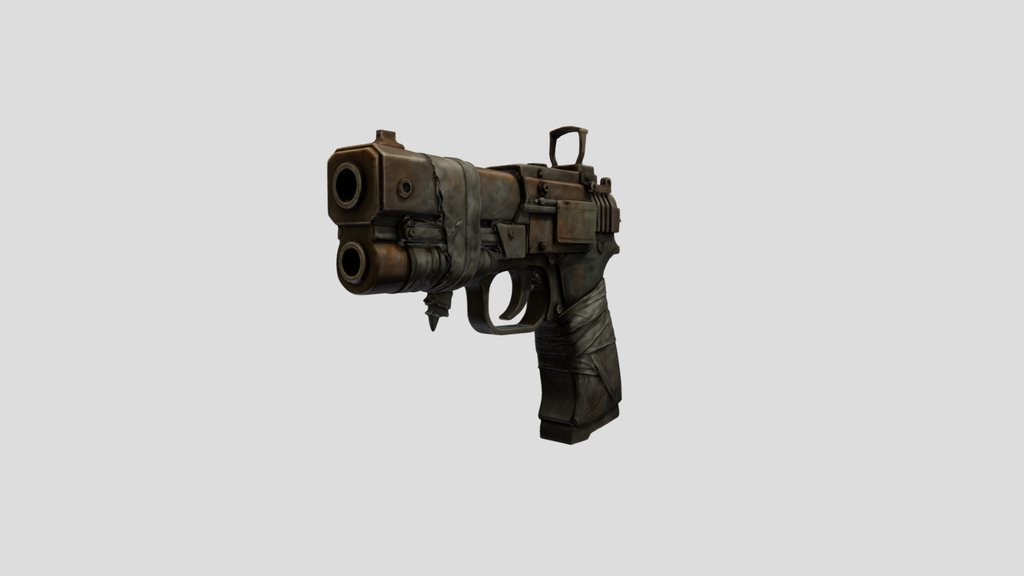 Low poly Dystopian Pistol
