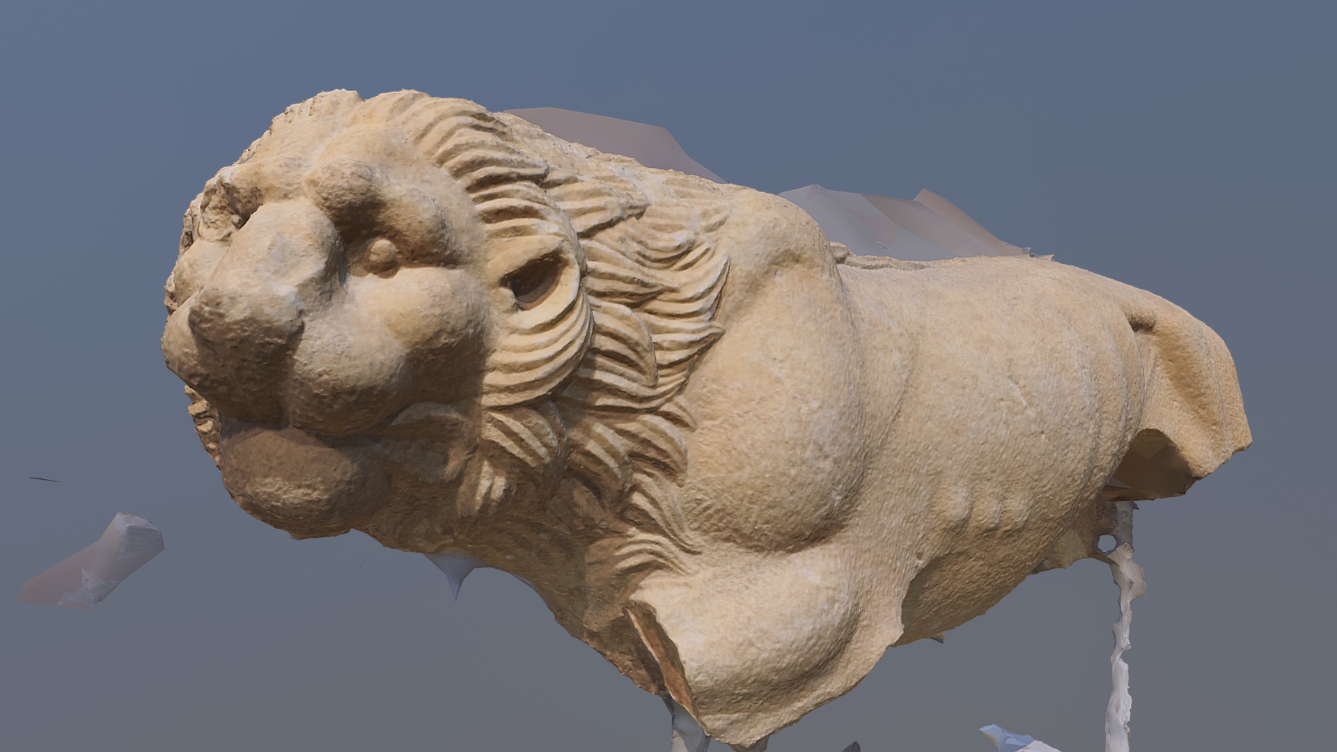 3D model Lioncrouchingegypt - This is a 3D model of the Lioncrouchingegypt. The 3D model is about a statue of a lion.