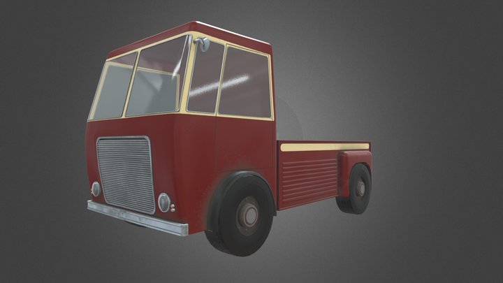 British Cargo Truck 3D Model