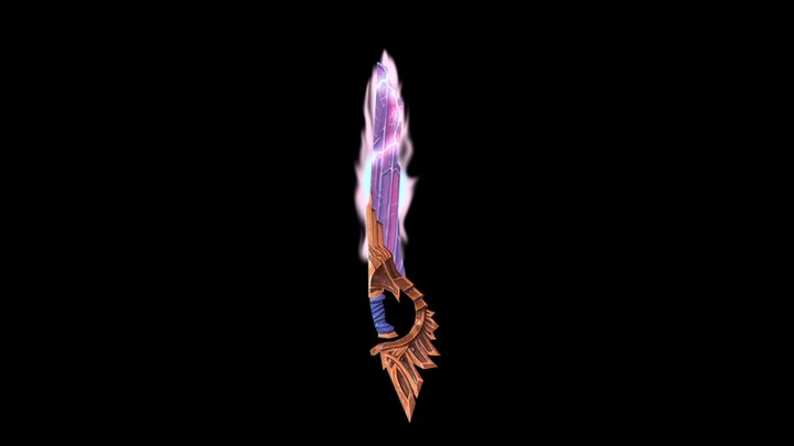 Sword In Flames 3D Model