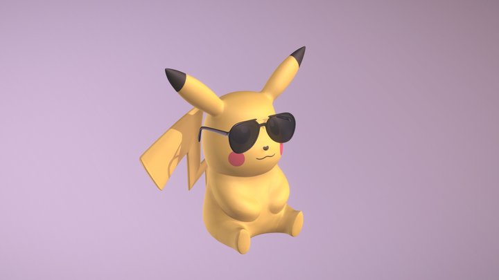 Pikachu con lentes 3D Model