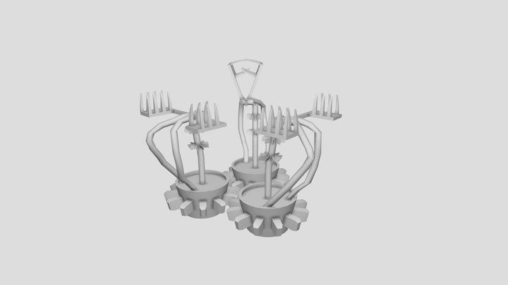 5.5K Poly Mechanical Venus Fly Trap 3D Model