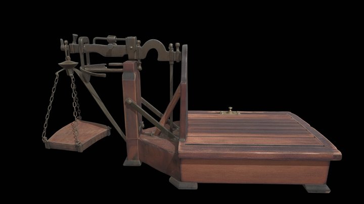 Antique wooden balance scale – Modelo 3D gratuito STL