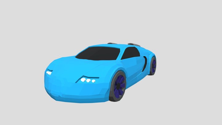 Lowpoly bugatti 3D Model