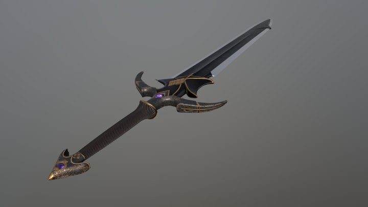 Ornate fantasy sword 3D Model