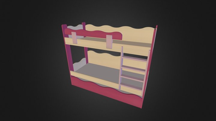 מיטת קומותיים דגם גל 250 נגרר 250-2 3D Model
