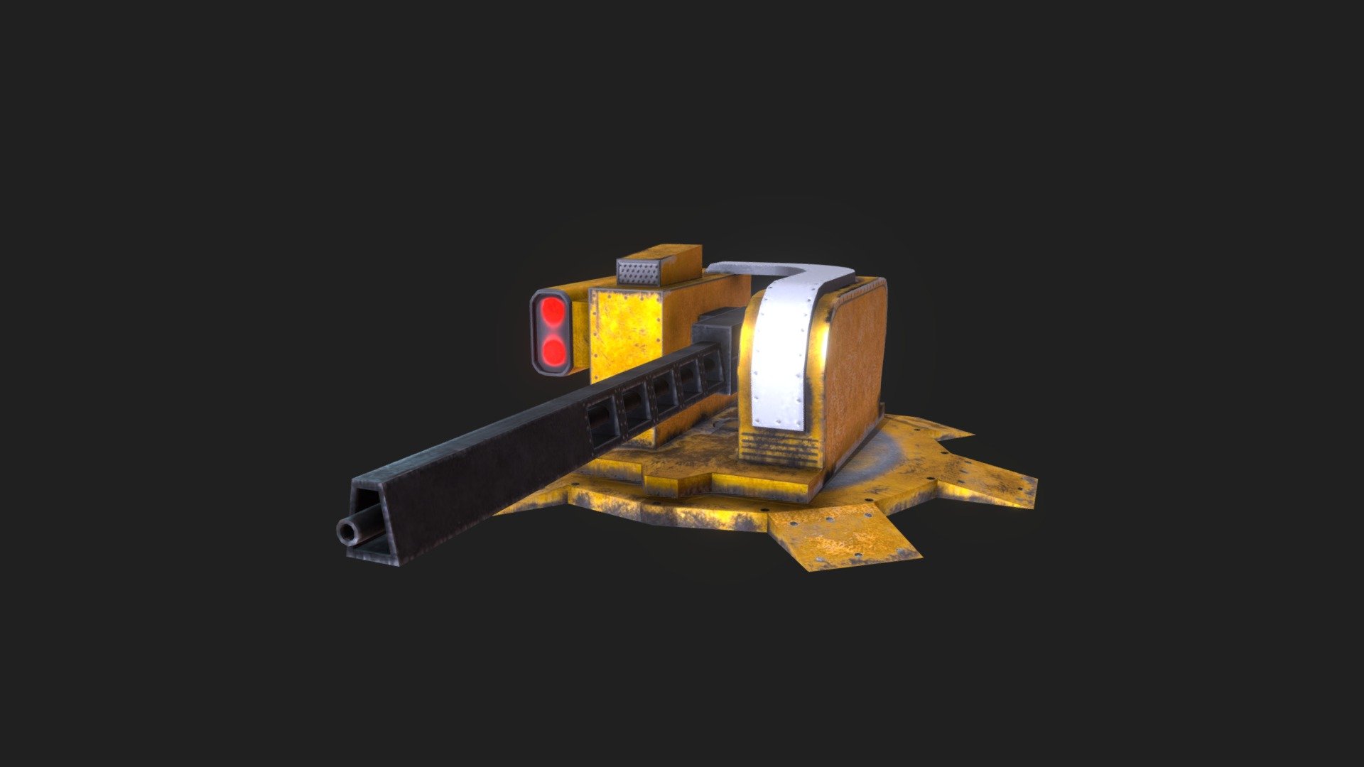 Turret machine gun_01 3D model by Nikolay Fedorov (tomich516