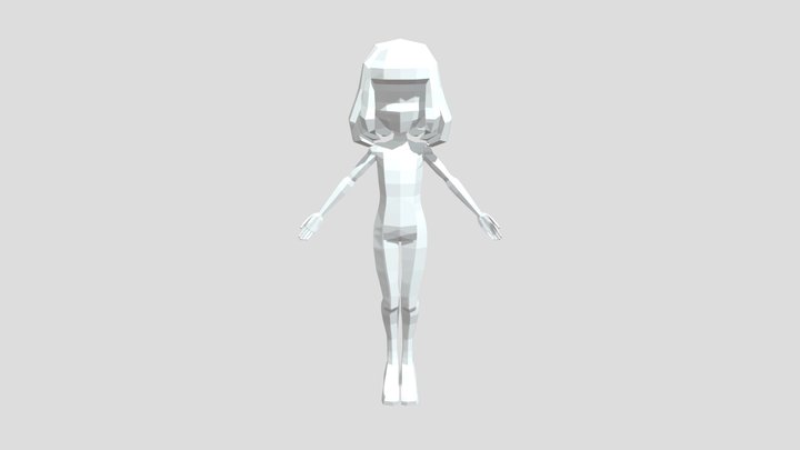 low poly child body 3D Model