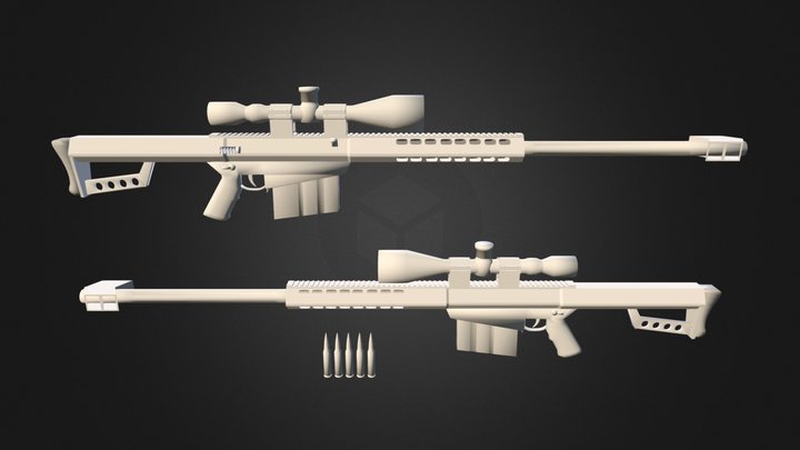 Barrett M82 3D Model