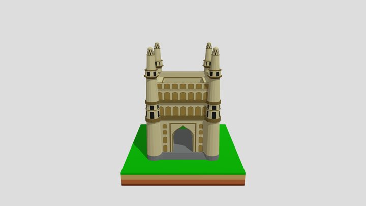 Charminar | Stylized Low-Poly 3D Model