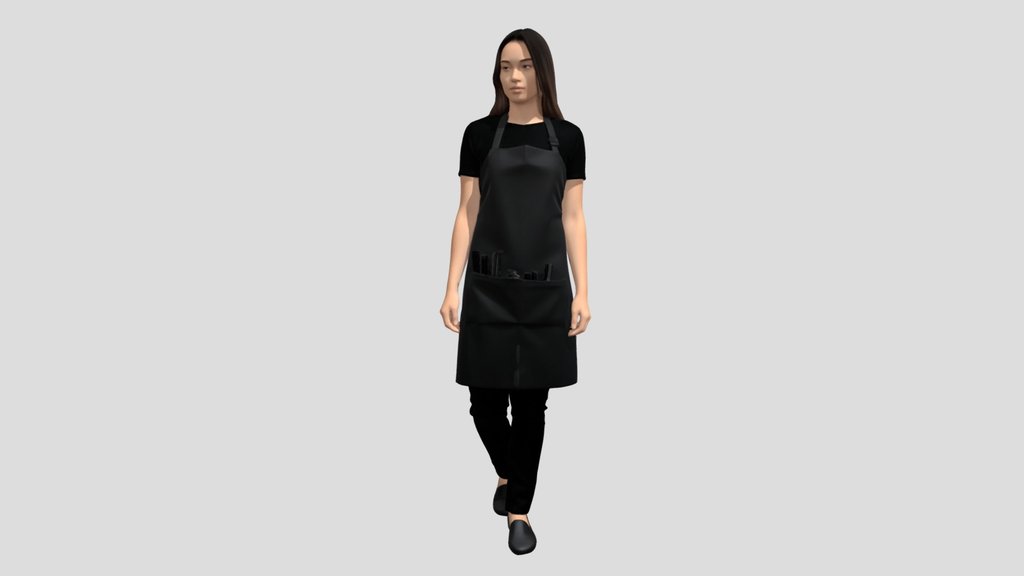 Hairstylist with Black Apron