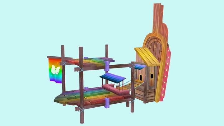 Rainbow Billy - Merchant Island 3D Model