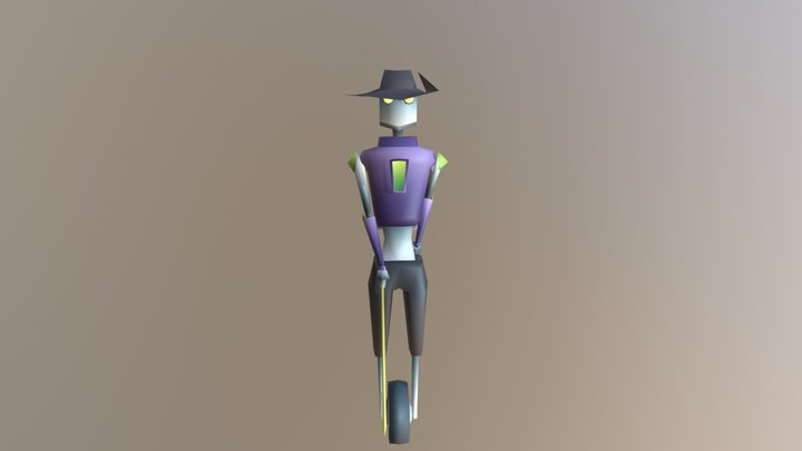 Touche Robot Lowpoly 3D Model
