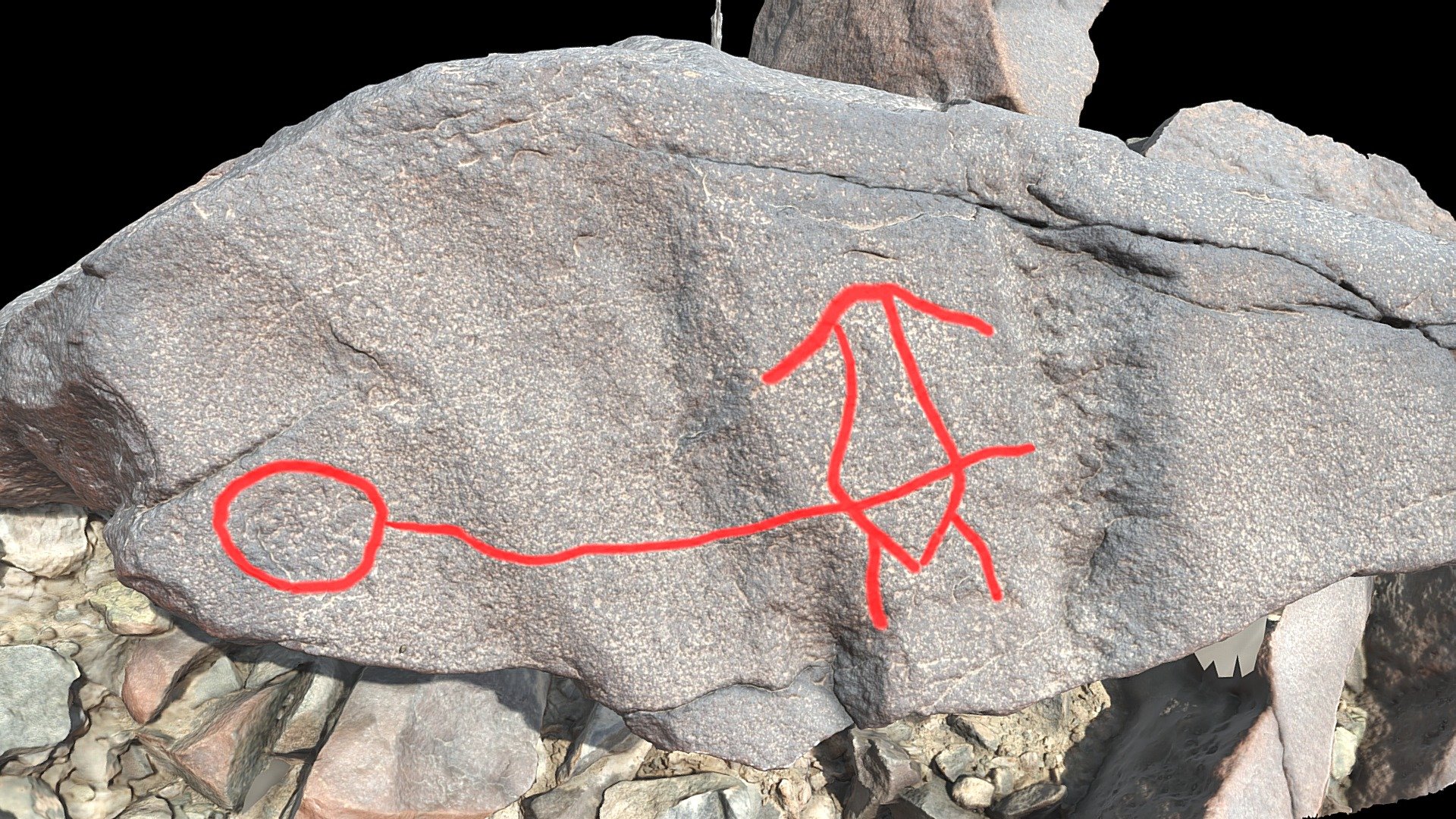 Petroglyph H16 Khatm Al Melaha, Kalba, Sharjah