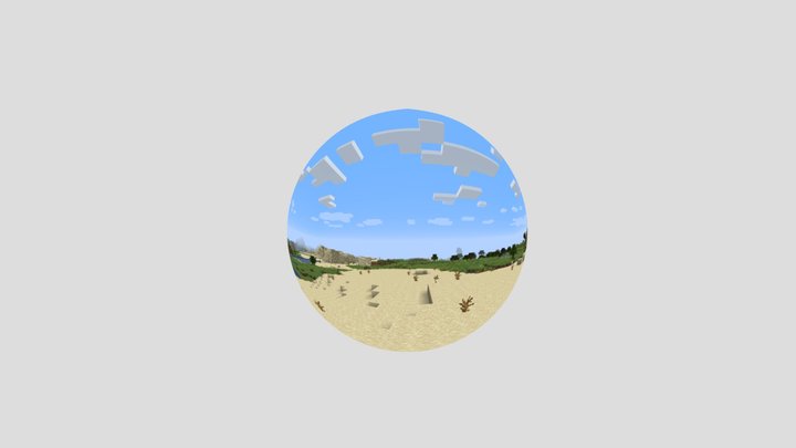 Minecraft 3D 360 scene panoramic image test 3D Model