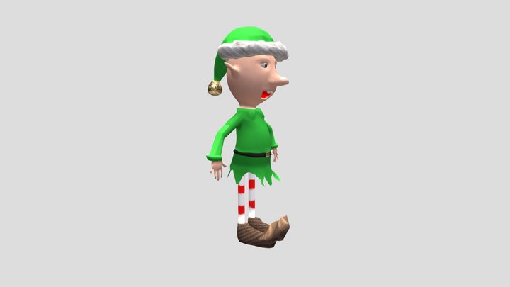 Christmas Elf Character 3D Model